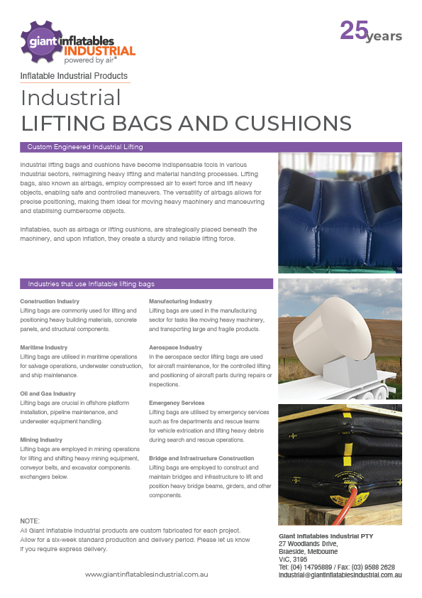 Lifting Bags and Cushions