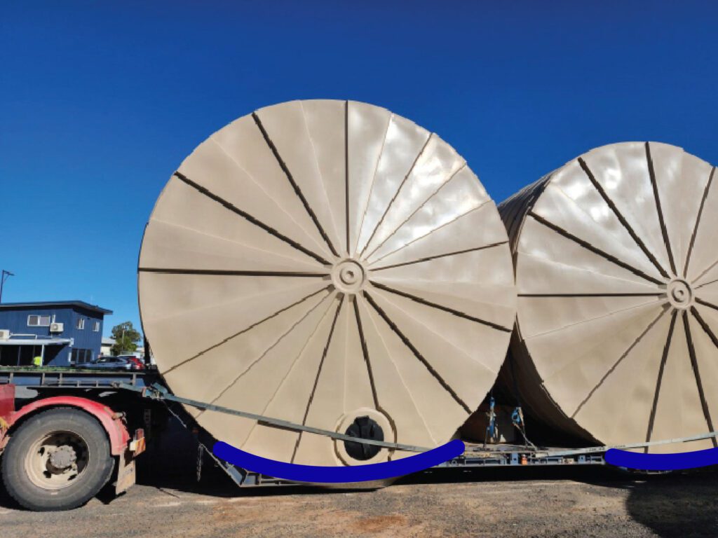 Inflatable water tank lifting bag - Given their experience with industrial lifting bags, Bushmans contacted the Giant Inflatables Industrial (GII) engineering team for a solution.