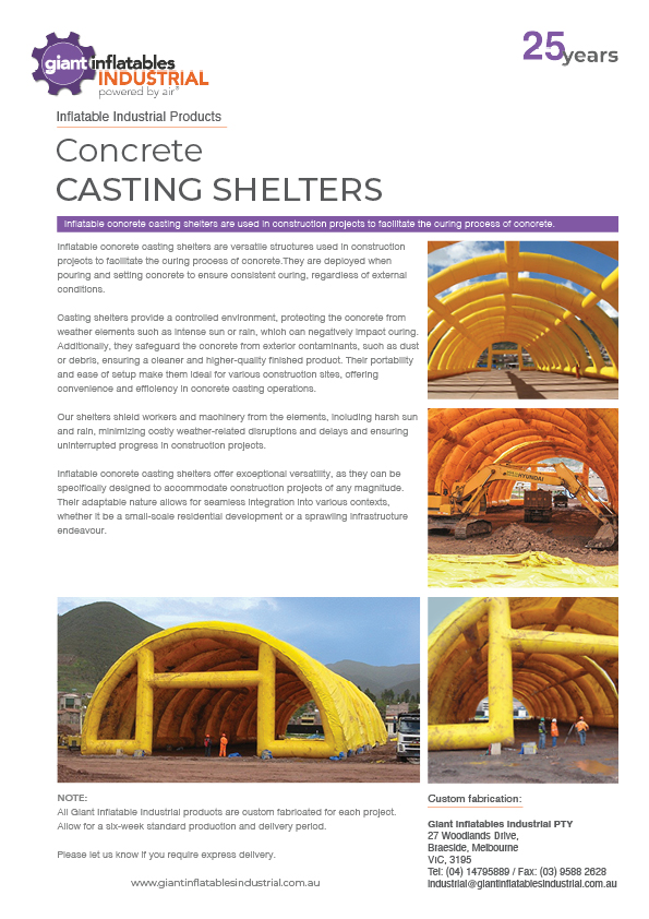 Concrete Casting Shelters