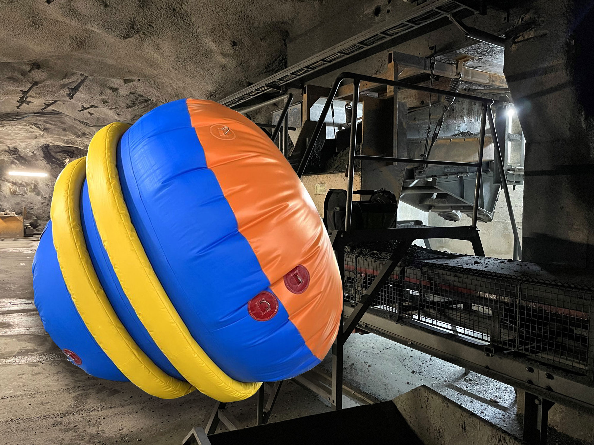Inflatable Debris Fall Protection System for the Wolfram Mine